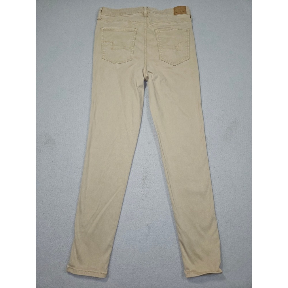 American Eagle Super Hi-Rise Jegging Khaki Tan Skinny Pants Sz 10 Regular - Picture 10 of 10